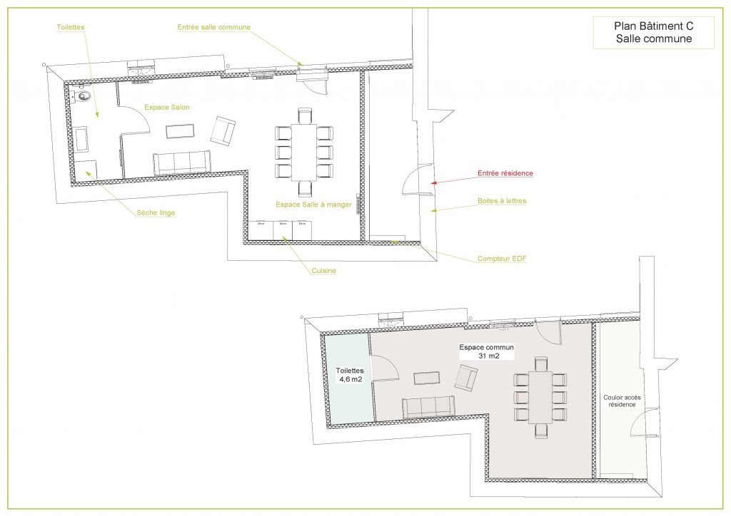 Résidence Tilia - Plan Salle commune