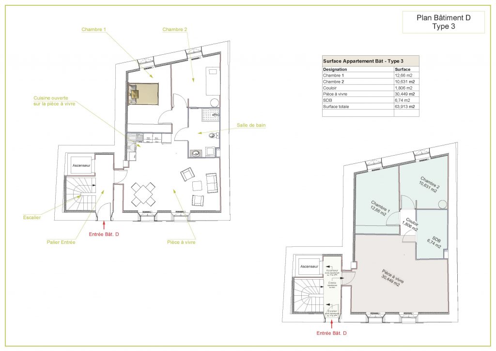 Résidence Tilia - Plan appartement Type T3